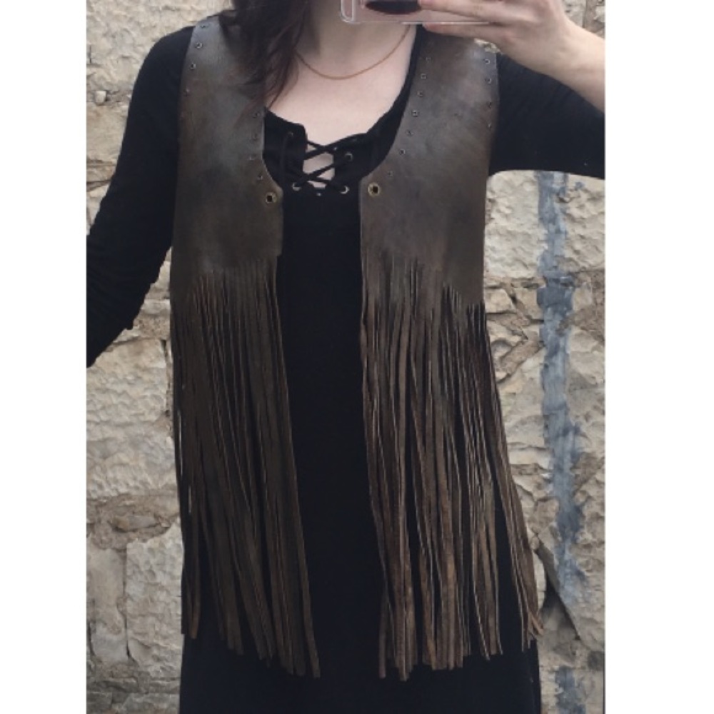 REAL Woodstock  Fringe Vest